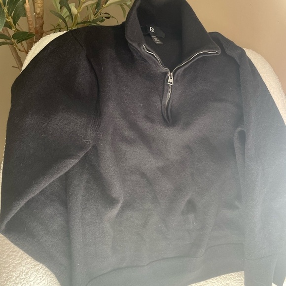 Banana Republic Charcoal Zip-Up Sweater - Picture 2 of 5
